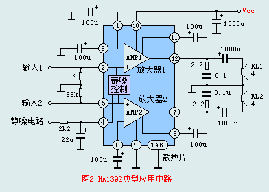 HA1392典型应用电路