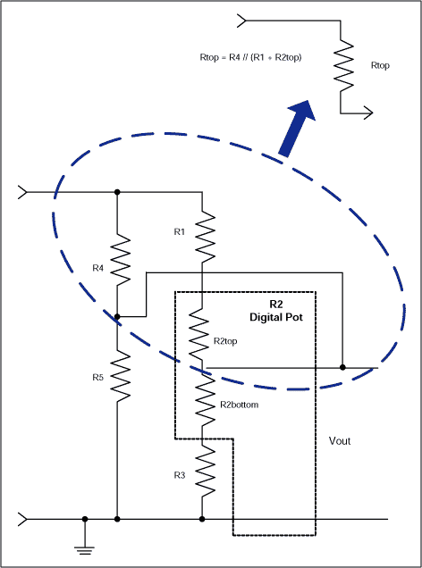 图7. 简化电路“上部”电阻