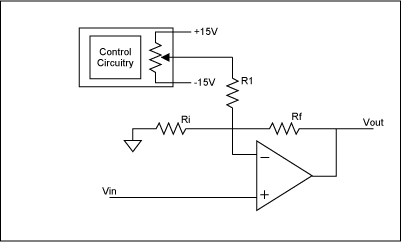 Figure 6. Alternate non-inverting amplifier configuration.