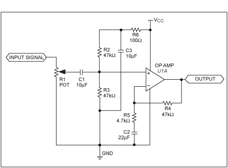 Figure 4. Mechanical potentiometer circuit for conversion to a digital potentiometer.