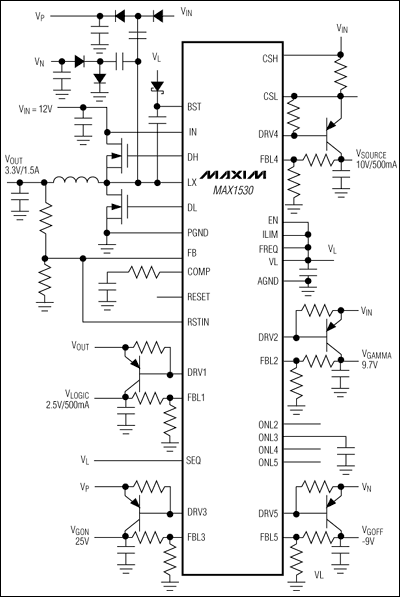 MAX1530,MAX1531:典型工作电路