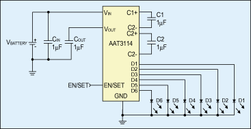 图2：对LED单个恒流驱动。
