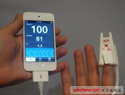 聚焦CES 2013：首款兼容iOS系统的新型血氧仪惊艳亮相