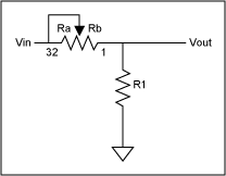 Figure 3. Pseudo inverse-logarithmic response circuit and spreadsheet.