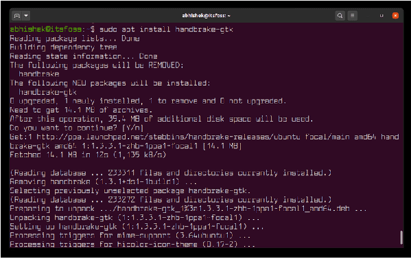 干货：Ubuntu虚拟技术使用PPA安装最新版本的HandBrake