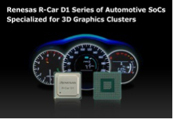 瑞萨电子推出专用于3D图形仪表的R-Car D1系列汽车SoC