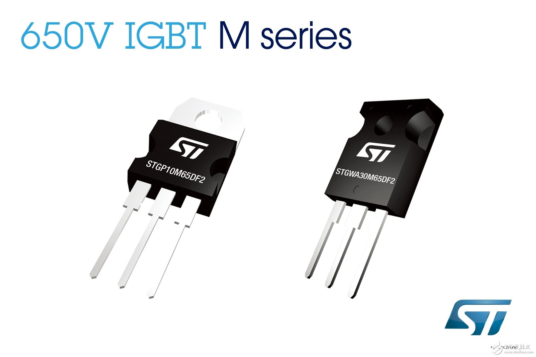 意法半导体（ST）的650V IGBT可大幅提升20kHz功率转换应用的能效