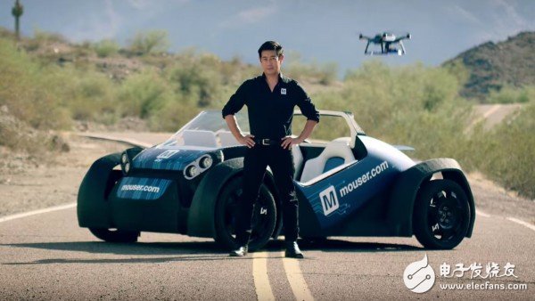 有趣！自主驾驶3D打印汽车上路 还配个无人机