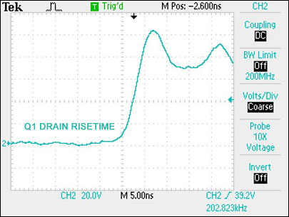 Figure 8. Drain voltage risetime.