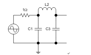图6b：三极点巴特沃斯统一耗散滤波器。