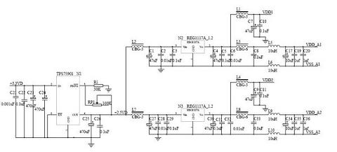 信号处理系统板级供电电源参考电路图