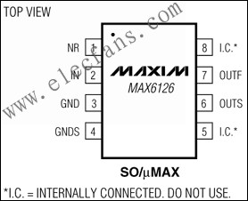 MAX6126 超低噪声、高精度、低压差电压基准 www.elecfans.com