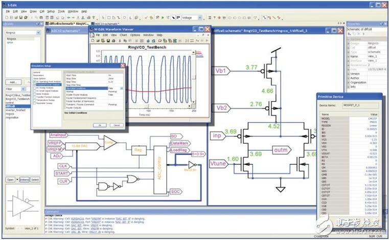 Mentor Graphics的Tanner EDA软件，针对定制IC、AMS和MEMS设计
