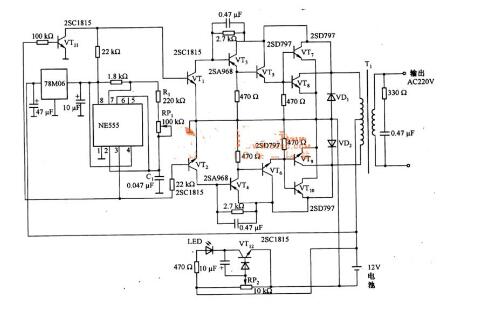 逆变器电路图介绍（TL494/555作逆变器/纯正弦波逆变器电路）