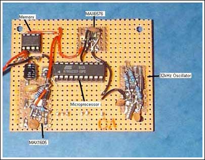 Figure 4. A tight layout of the components that constitute that data-logger board reduces the chances of encountering problems during testing and under actual operating conditions.传感器
