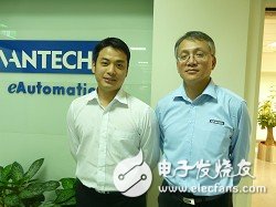 右为研华科技工业自动化事业群资深协理黄怡家；左为研华科技台湾区业务处业务经理李景恩。