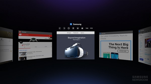 三星为虚拟现实开发的浏览器