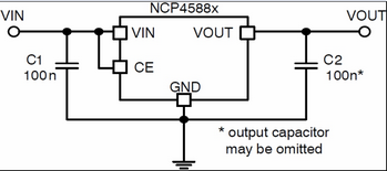 　图4：NCP4588在省去输出电容的情况下仍能保持稳定工作